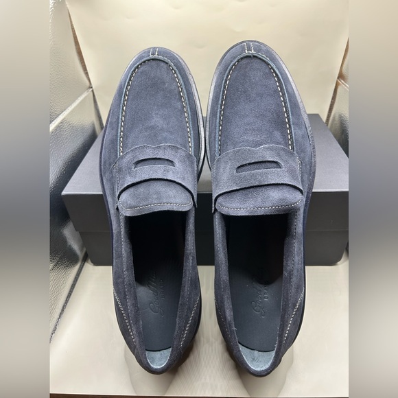 NEW MSRP $228 GOOD MAN BRAND Lexington Loafer in Navy Suede - Picture 2 of 14